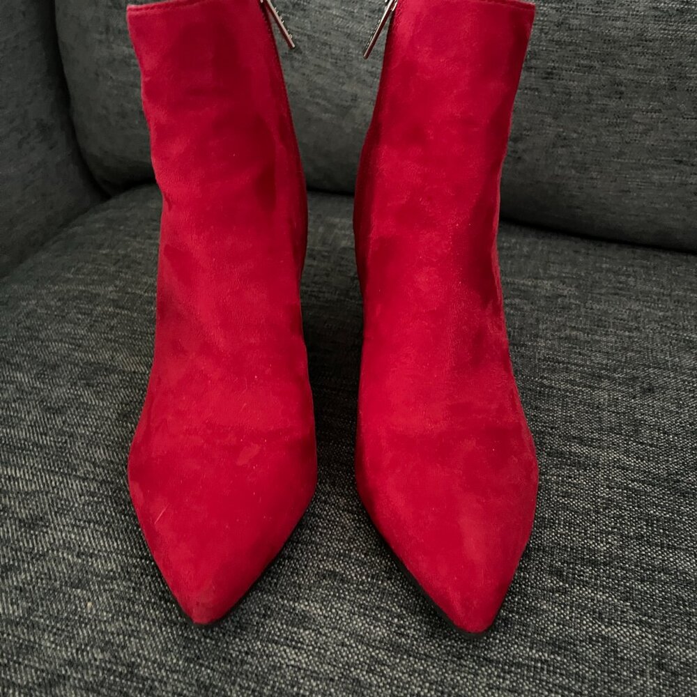 Unisa -women's "MARLIE" ankle red faux suede boots